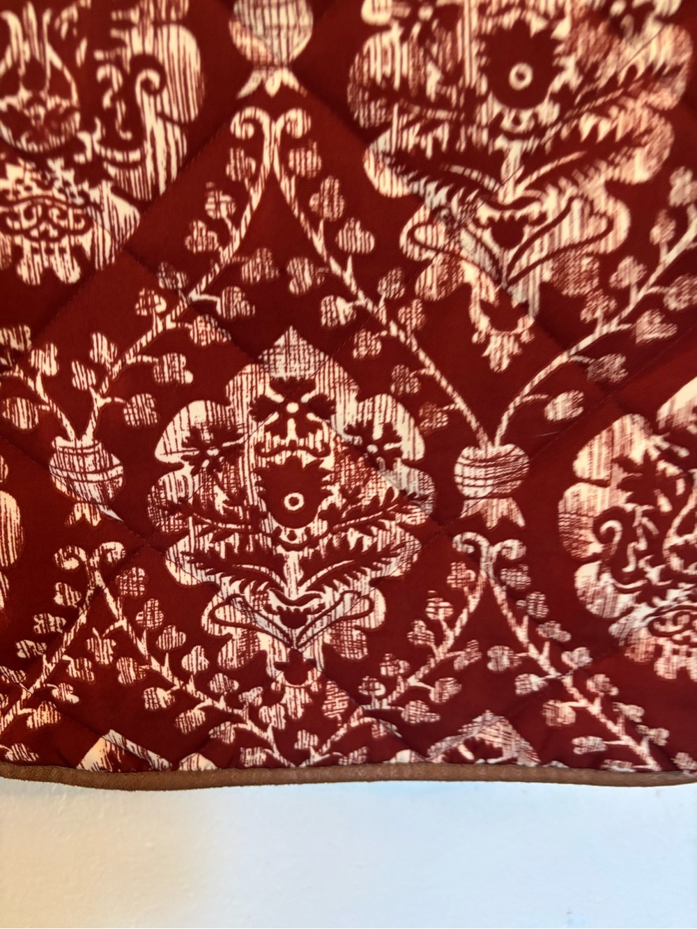 BeBop Quilted Red Patterned Vest - Picture 8 of 10
